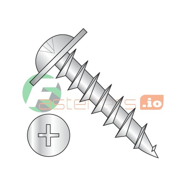 Newport Fasteners Wood Screw, #8, 1/2 in, Zinc Plated Steel Flange Round Head Phillips Drive, 8000 PK 588092 - main
